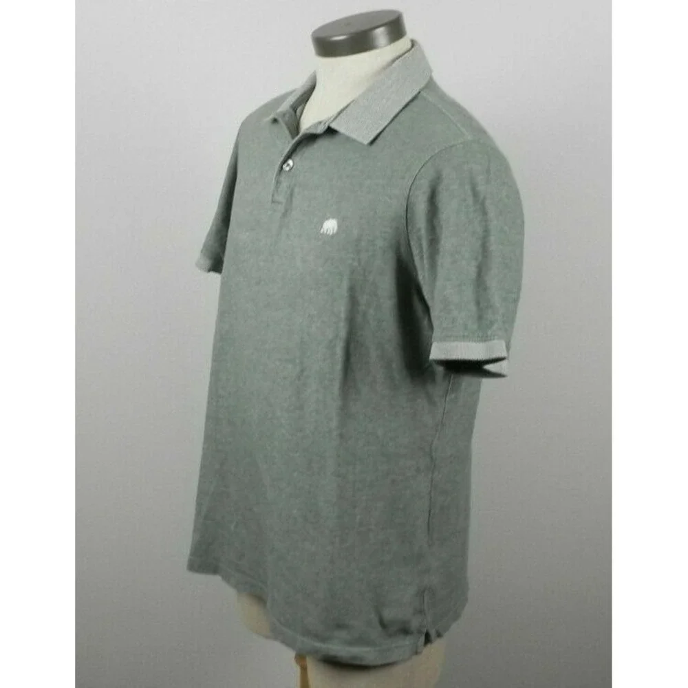 Banana Republic Polo Shirt Mens Large Golf Casual Knit Cotton Green Short Sleeve